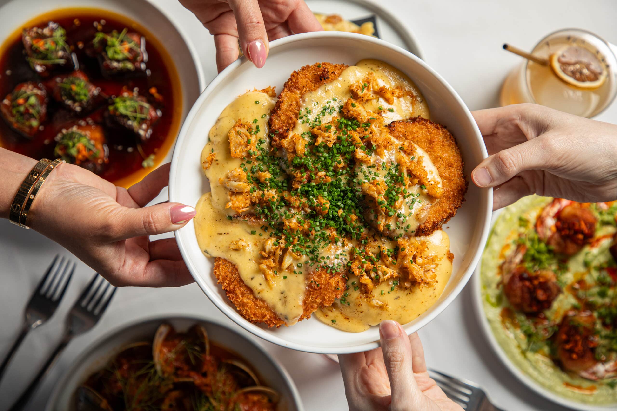 fried green tomatoes Au Gratin